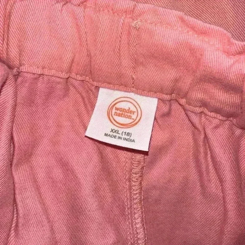 NWT! Lot of 2 Wonder Nation Shorts, Girls (18) XXL, Pink & Cream
